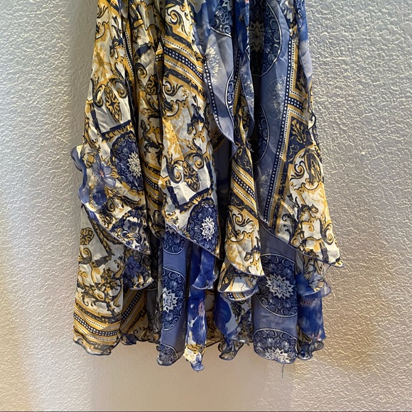 Robbie Bee Ruffled Floral Fitted Lined SZ 6 Twirl Dress - Picture 9 of 9